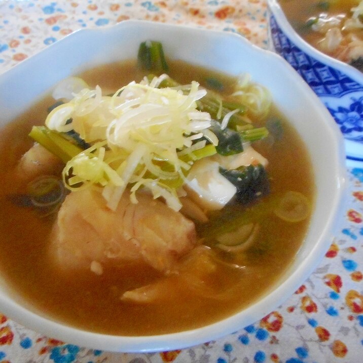 小松菜とタラの味噌汁